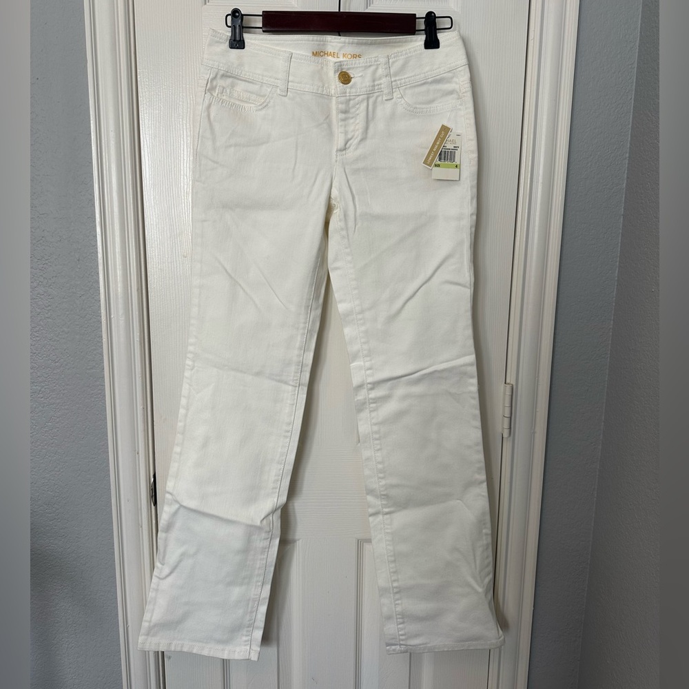 Michael Kors Women's Low Rise White Jeans